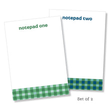 Load image into Gallery viewer, 5x7 Notepad: Gingham-ish Set