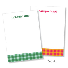 Load image into Gallery viewer, 5x7 Notepad: Gingham-ish Set