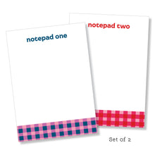 Load image into Gallery viewer, 5x7 Notepad: Gingham-ish Set