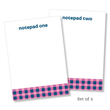 Load image into Gallery viewer, 5x7 Notepad: Gingham-ish Set