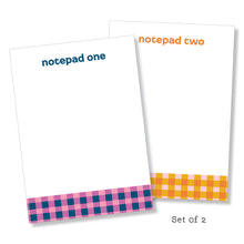 Load image into Gallery viewer, 5x7 Notepad: Gingham-ish Set