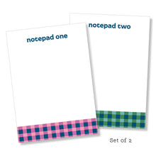 Load image into Gallery viewer, 5x7 Notepad: Gingham-ish Set