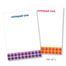 Load image into Gallery viewer, 5x7 Notepad: Gingham-ish Set