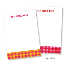 Load image into Gallery viewer, 5x7 Notepad: Gingham-ish Set
