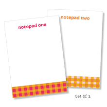 Load image into Gallery viewer, 5x7 Notepad: Gingham-ish Set