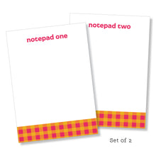 Load image into Gallery viewer, 5x7 Notepad: Gingham-ish Set