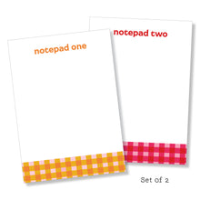 Load image into Gallery viewer, 5x7 Notepad: Gingham-ish Set