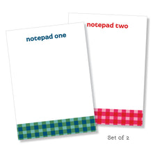 Load image into Gallery viewer, 5x7 Notepad: Gingham-ish Set