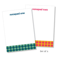 Load image into Gallery viewer, 5x7 Notepad: Gingham-ish Set