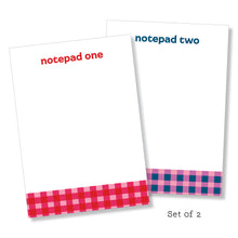 Load image into Gallery viewer, 5x7 Notepad: Gingham-ish Set
