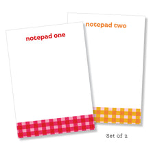 Load image into Gallery viewer, 5x7 Notepad: Gingham-ish Set