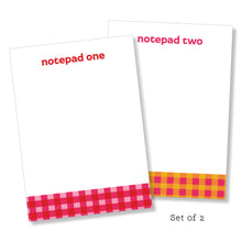 Load image into Gallery viewer, 5x7 Notepad: Gingham-ish Set