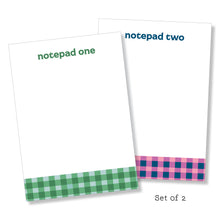 Load image into Gallery viewer, 5x7 Notepad: Gingham-ish Set