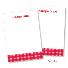 Load image into Gallery viewer, 5x7 Notepad: Gingham-ish Set