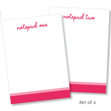 Load image into Gallery viewer, 5x7 Notepad: Double Stripe Set
