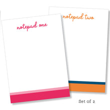 Load image into Gallery viewer, 5x7 Notepad: Double Stripe Set
