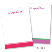 Load image into Gallery viewer, 5x7 Notepad: Double Stripe Set