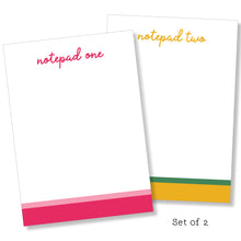 Load image into Gallery viewer, 5x7 Notepad: Double Stripe Set