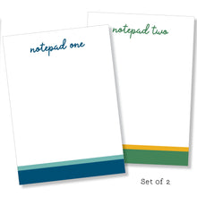 Load image into Gallery viewer, 5x7 Notepad: Double Stripe Set