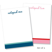 Load image into Gallery viewer, 5x7 Notepad: Double Stripe Set