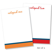 Load image into Gallery viewer, 5x7 Notepad: Double Stripe Set