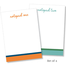 Load image into Gallery viewer, 5x7 Notepad: Double Stripe Set