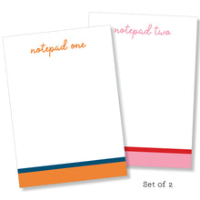 Load image into Gallery viewer, 5x7 Notepad: Double Stripe Set