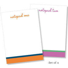 Load image into Gallery viewer, 5x7 Notepad: Double Stripe Set