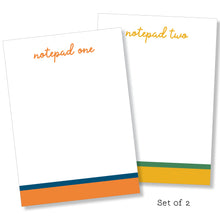 Load image into Gallery viewer, 5x7 Notepad: Double Stripe Set