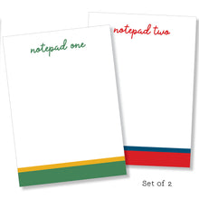 Load image into Gallery viewer, 5x7 Notepad: Double Stripe Set
