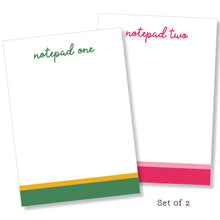 Load image into Gallery viewer, 5x7 Notepad: Double Stripe Set