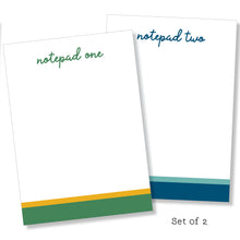 Load image into Gallery viewer, 5x7 Notepad: Double Stripe Set