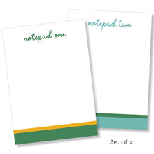 Load image into Gallery viewer, 5x7 Notepad: Double Stripe Set