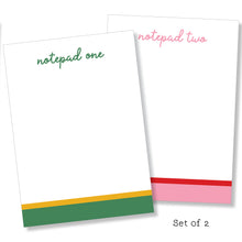 Load image into Gallery viewer, 5x7 Notepad: Double Stripe Set