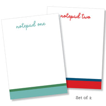 Load image into Gallery viewer, 5x7 Notepad: Double Stripe Set