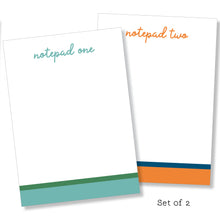 Load image into Gallery viewer, 5x7 Notepad: Double Stripe Set