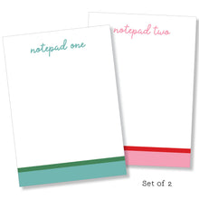 Load image into Gallery viewer, 5x7 Notepad: Double Stripe Set