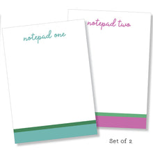 Load image into Gallery viewer, 5x7 Notepad: Double Stripe Set