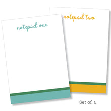 Load image into Gallery viewer, 5x7 Notepad: Double Stripe Set