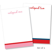 Load image into Gallery viewer, 5x7 Notepad: Double Stripe Set