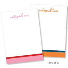Load image into Gallery viewer, 5x7 Notepad: Double Stripe Set