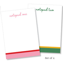 Load image into Gallery viewer, 5x7 Notepad: Double Stripe Set