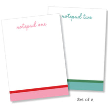 Load image into Gallery viewer, 5x7 Notepad: Double Stripe Set