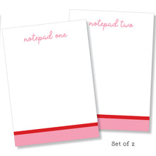 Load image into Gallery viewer, 5x7 Notepad: Double Stripe Set