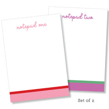 Load image into Gallery viewer, 5x7 Notepad: Double Stripe Set