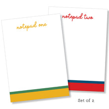 Load image into Gallery viewer, 5x7 Notepad: Double Stripe Set