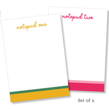 Load image into Gallery viewer, 5x7 Notepad: Double Stripe Set