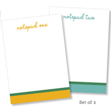 Load image into Gallery viewer, 5x7 Notepad: Double Stripe Set