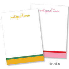 Load image into Gallery viewer, 5x7 Notepad: Double Stripe Set