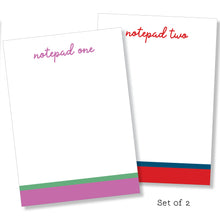 Load image into Gallery viewer, 5x7 Notepad: Double Stripe Set